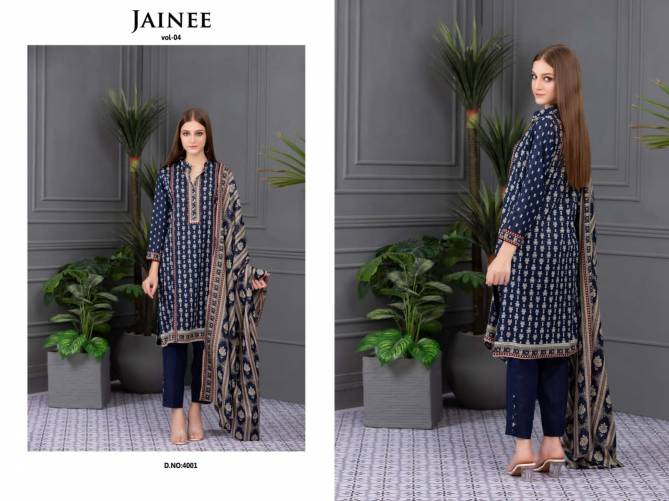 Agha Noor Jainee 4 Latest Casual Daily Wear Luxury Lawn Karachi Cotton Collection